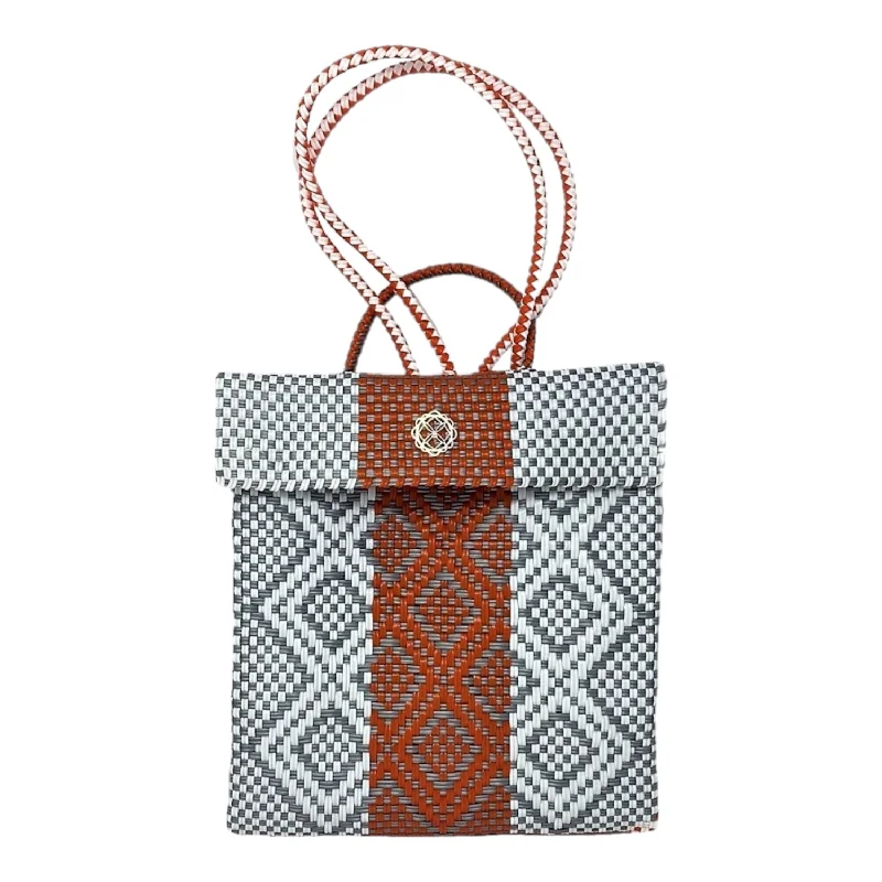 Backpack Orange Silver Aztec