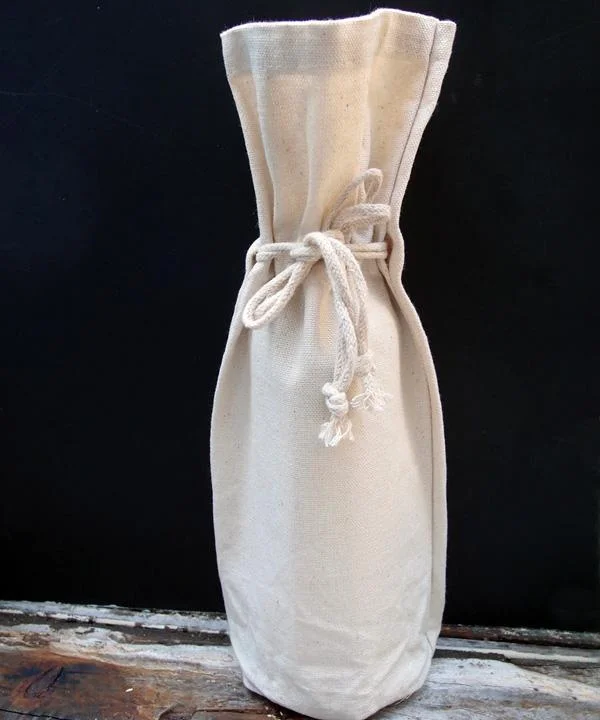 Canvas Wine Bag with Drawstring for Wedding Decorations - By Bundle