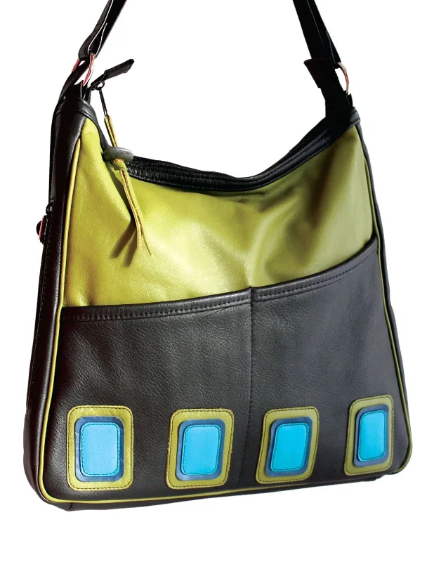 Op-Art Purse Pack - Large Art Inspired Convertible Leather Backpack