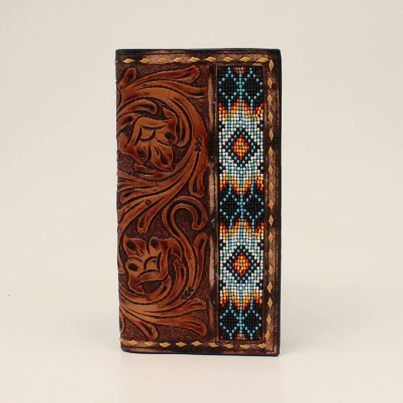 3D Floral Tooled Rodeo Wallet