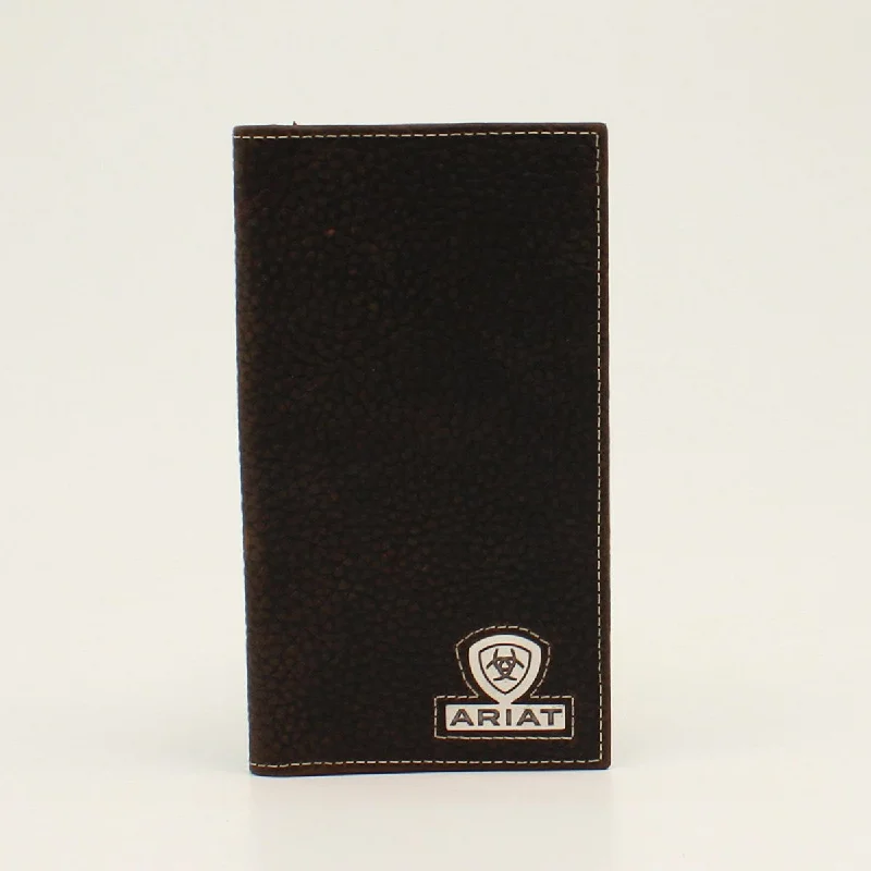 Ariat Logo Concho Brown Rodeo Wallet