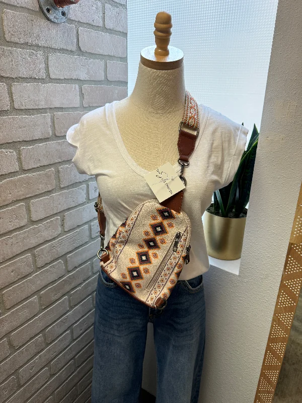 Boho Western Sling Bag-Ivory