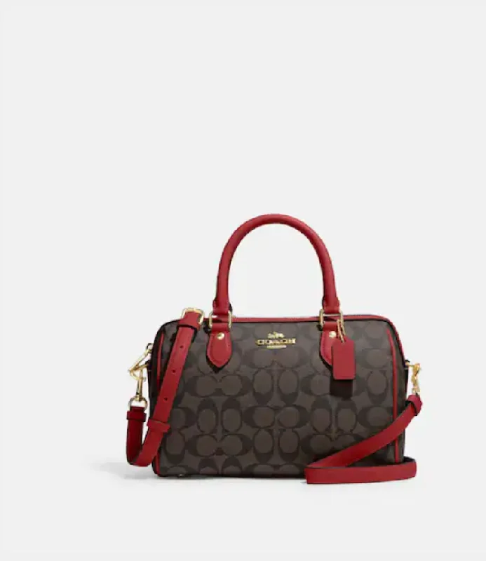 Coach Rowan Satchel In Signature Brown 1941 Red