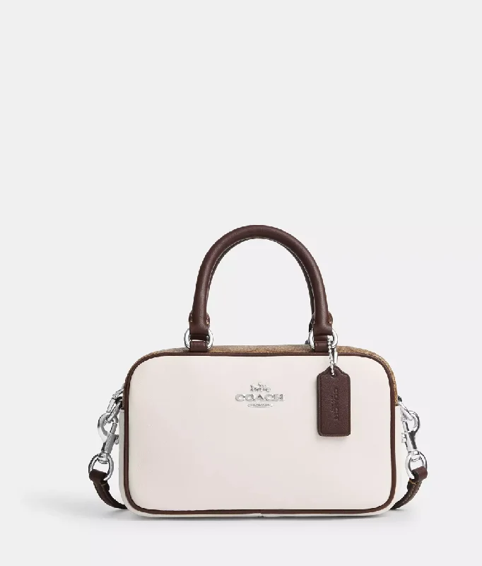 Coach Satchel Crossbody In Signature Colorblock Chalk Multi