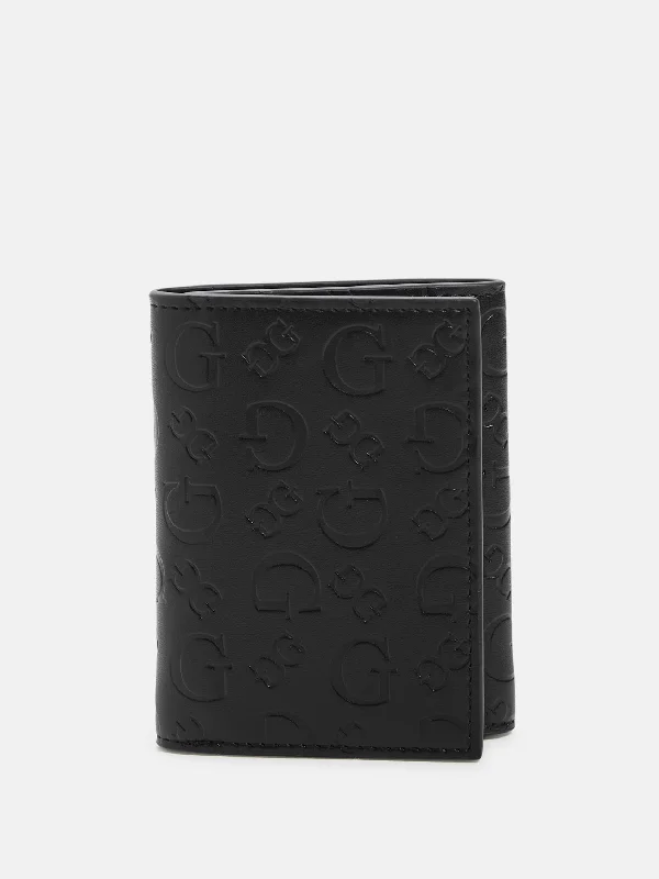 Debossed Logo Trifold Wallet