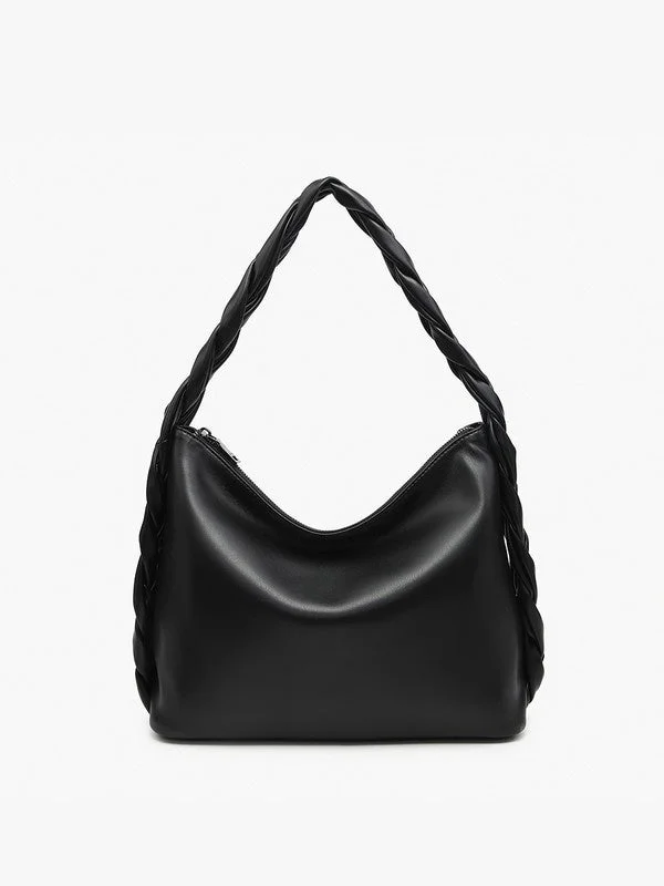 Delilah Knotted Hobo Bag - Black