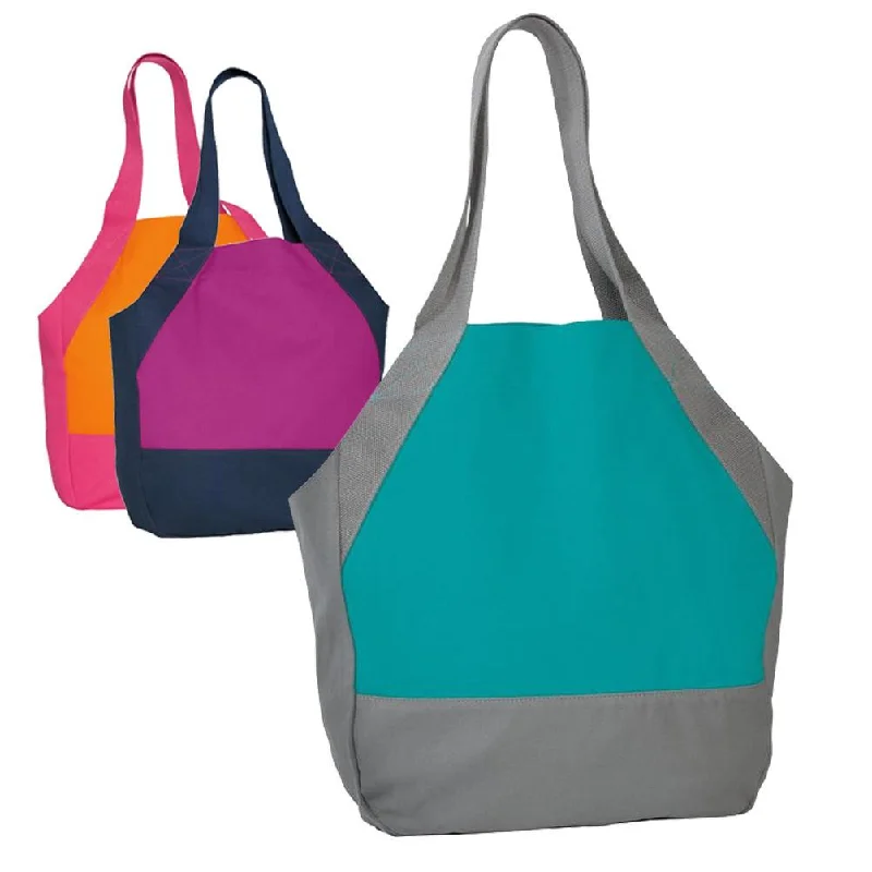 On-the-Go Cotton Canvas Tote Bag with Magnet Snaps Closure