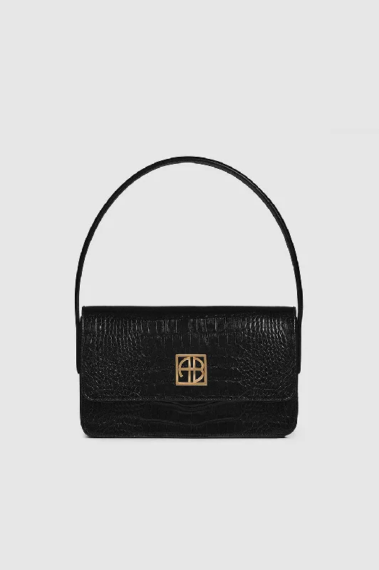 Elly Shoulder Bag - Black Embossed