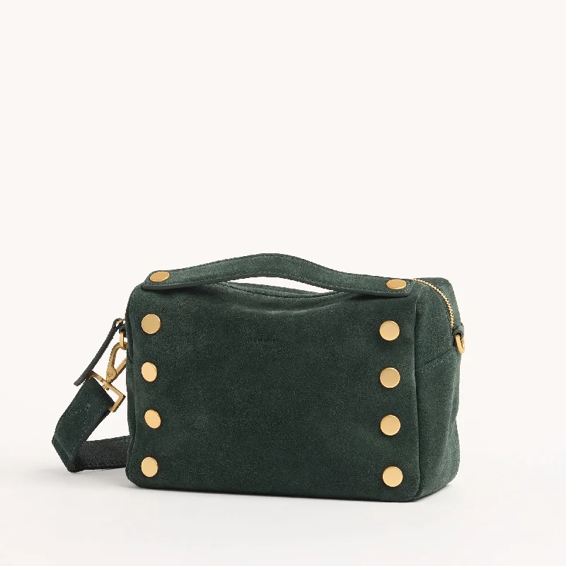 Evan Crossbody | Green Room Suede/Brushed Gold | Sml