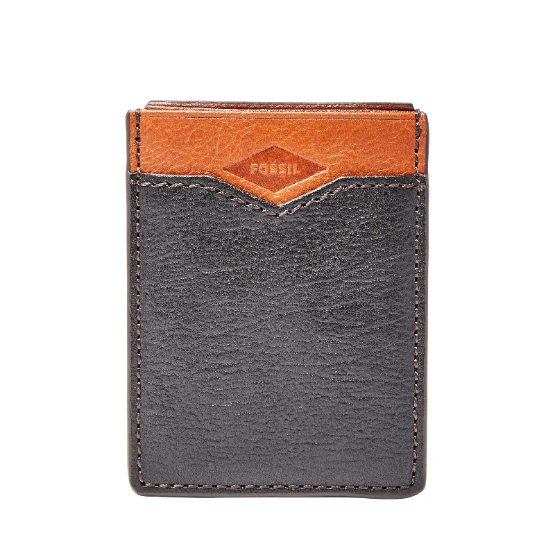 Fossil Men's Easton Rfid Leather Front Pocket Wallet ,SML1433016