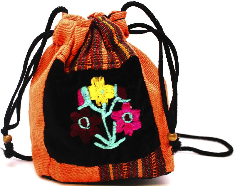 GUATEMALA POUCH PURSE with FLOWERS GPP002