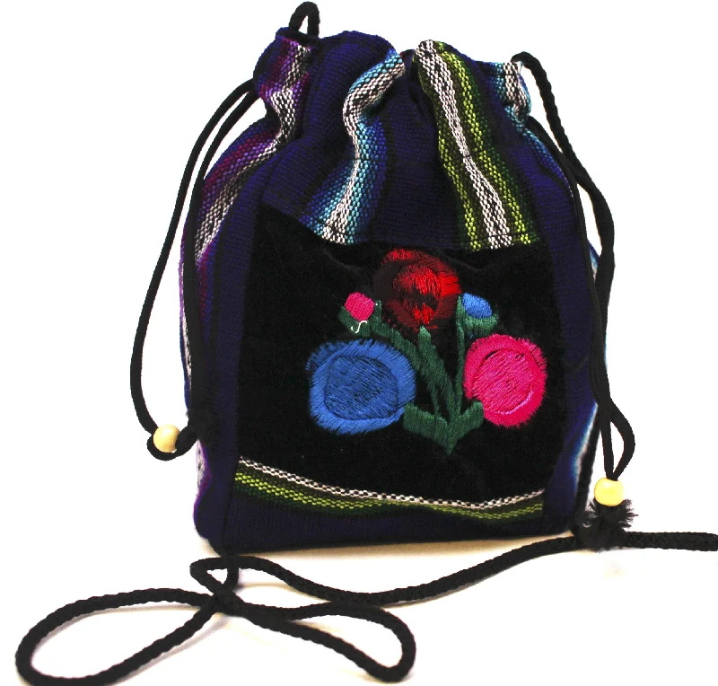 GUATEMALA POUCH PURSE with FLOWERS GPP003