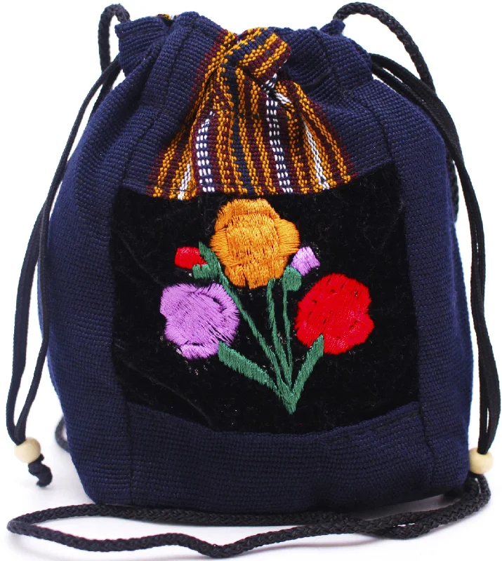 GUATEMALA POUCH PURSE with FLOWERS GPP007