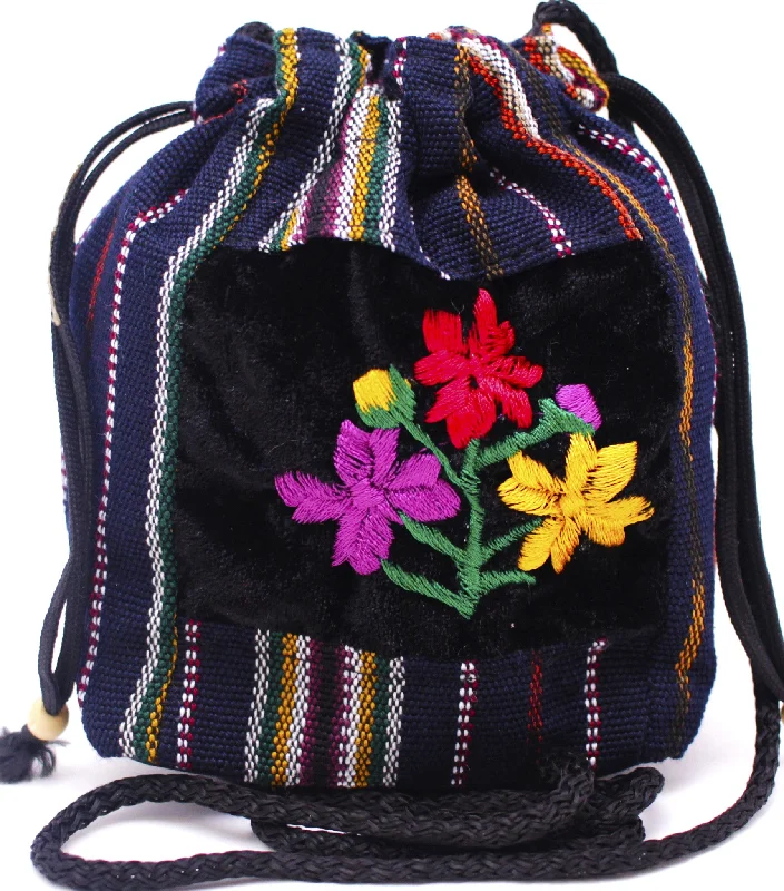 GUATEMALA POUCH PURSE with FLOWERS GPP008