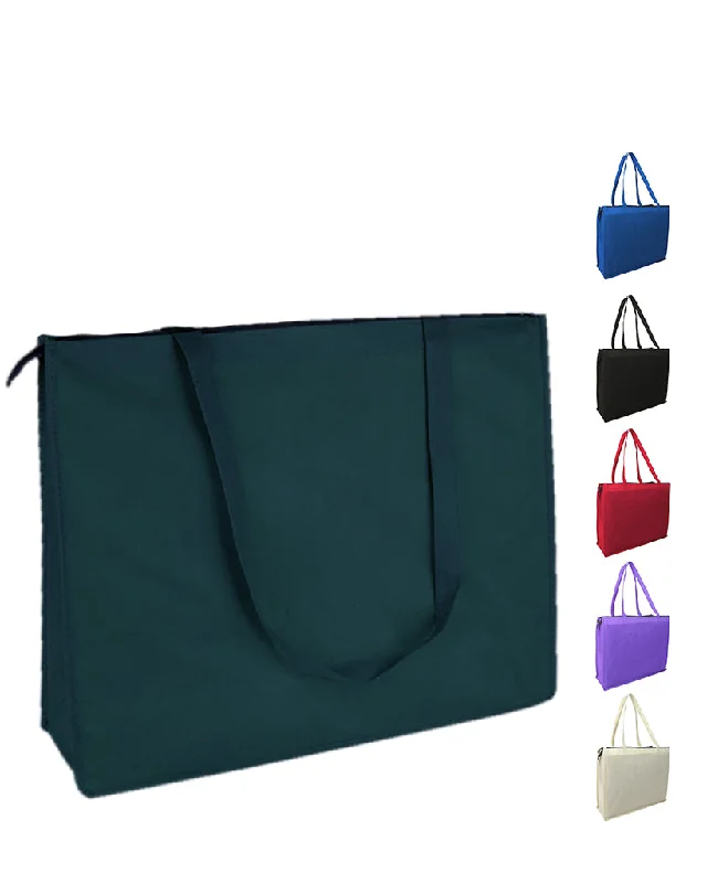 Zippered Large Tote Bags - Reusable Grocery Bags - GN61