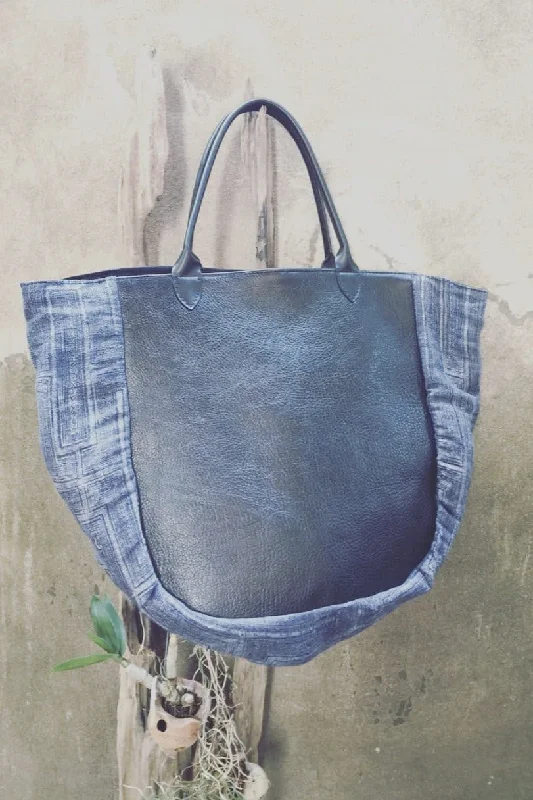 LEATHER INDIGO BAG BENNY