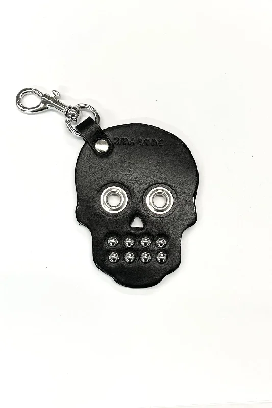 Leather Skull Keychain