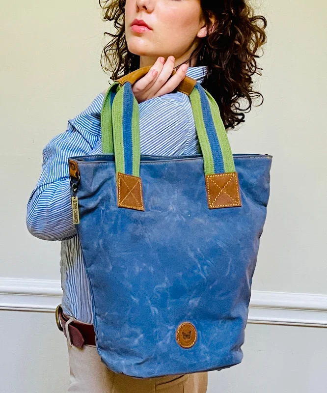 Lisbon Blue Canvas Tote