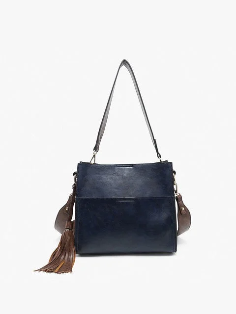 Lyla Bucket Bag- Navy