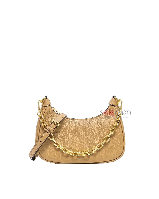 Michael Kors Cora Medium Zip Pouchette In Camel