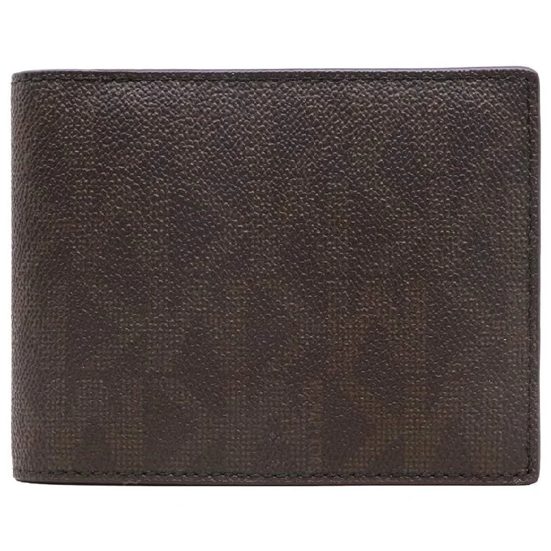 Michael Kors Jet Set Brown Men's Billfold W/Passcase Wallet (36H7LMNF6B)