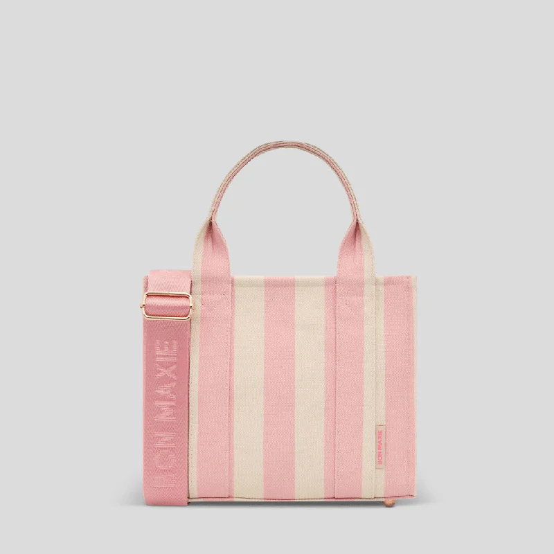 Micro Bon Vivant Structured Tote Bag -- Blush Stripe