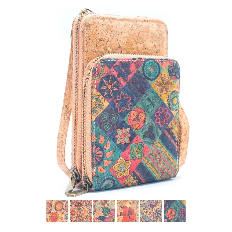 Natural Cork Women's Crossbody Phone Wallet BAGD-2240