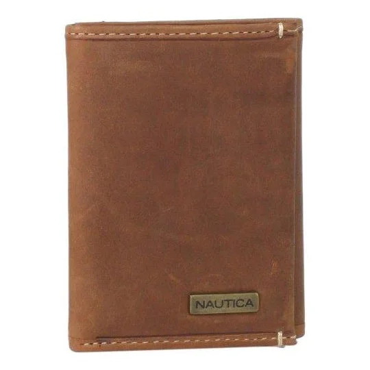 Nautica Men's Gale Trifold, Tan, One Size