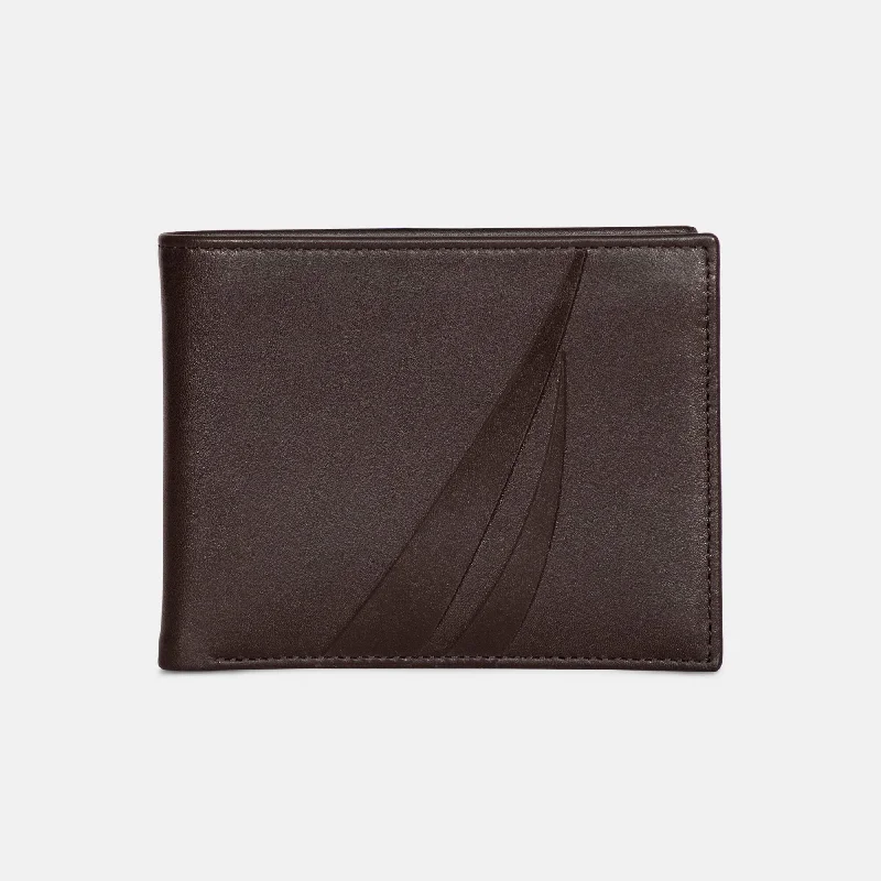 Nautica Mens Leather Bifold Passcase Wallet