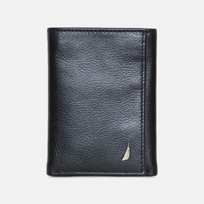 Nautica Mens Leather Trifold Wallet