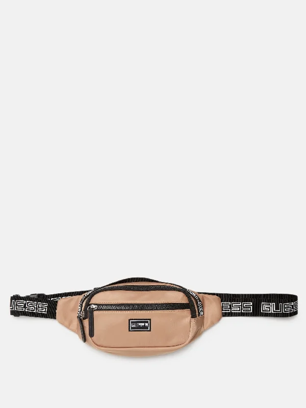 Nylon Logo-Tape Fanny Pack