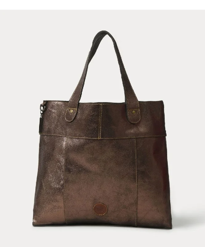 Peppa Copper Leather Tote