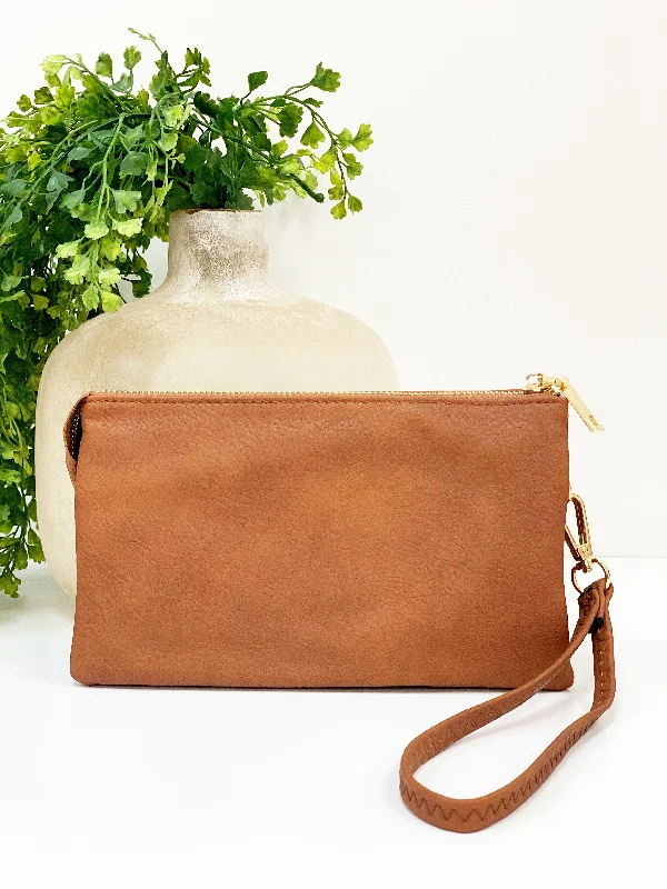 Riley Wristlet Crossbody- Brown