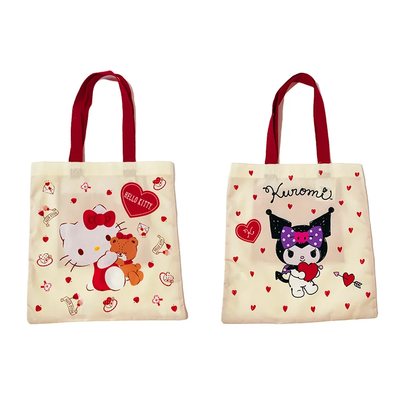 Sanrio Characters Heart Pattern Tote Bag