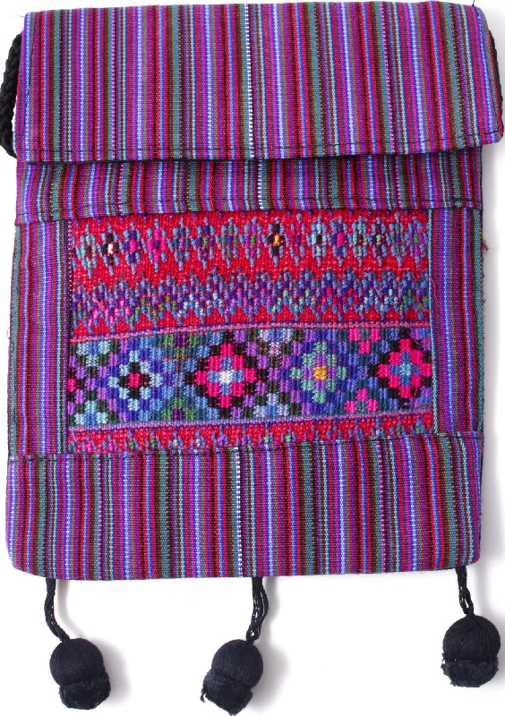 GUATEMALA SHOULDER BAG PASSPORT PURSE  HAND CRAFTED w/ TASSLES GPB001