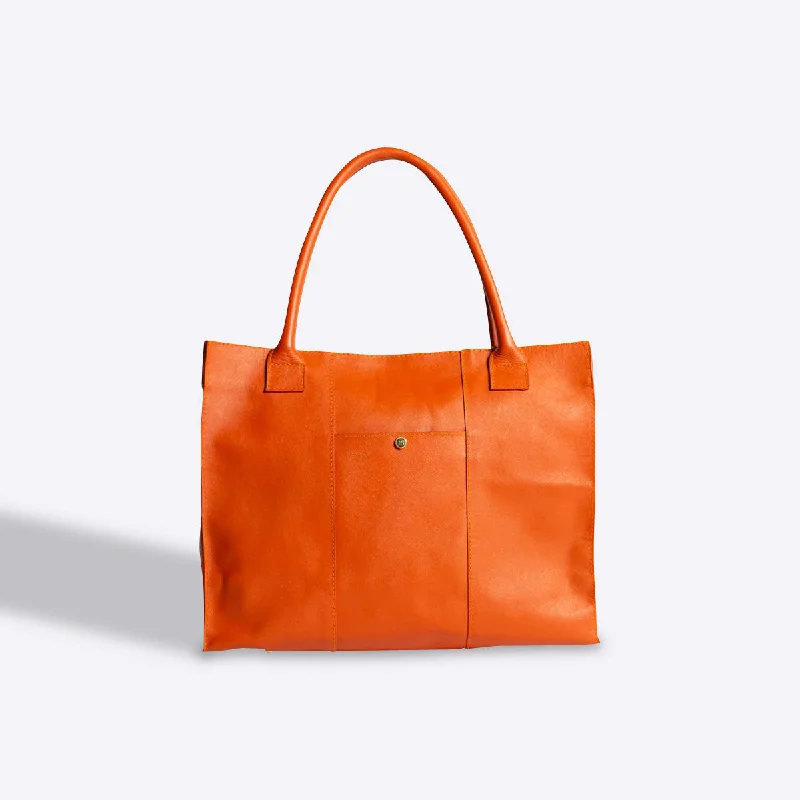 The Calista Tote (Tangerine)