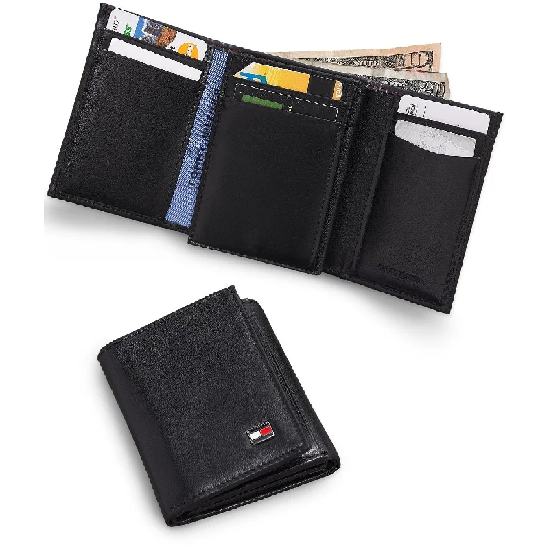 Tommy Hilfiger Oxford Slim Trifold & Valet Black (31TL11X018)