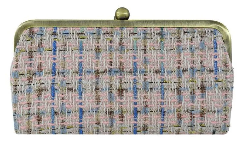 TW208 Tweed Kiss Lock Clutch